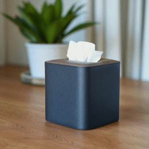 Linen Textured Tissue Cover with Oak wood style