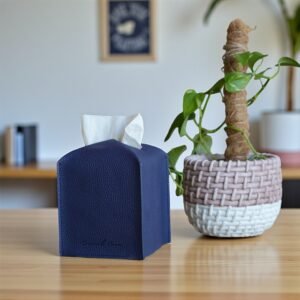 Modern PU Leather Tissue Box Cover by Connsole Casa