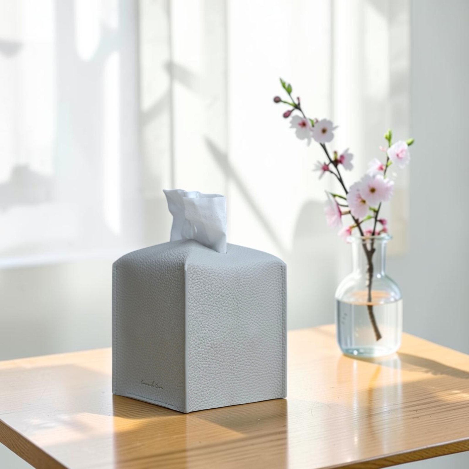 Modern PU Leather Tissue Box Cover – Square Design - Image 5